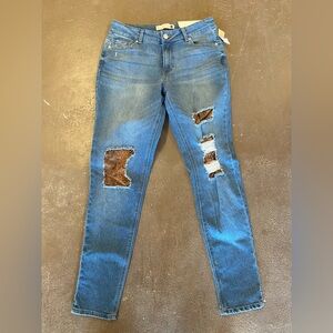 Distressed Blue Jeans